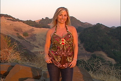 California Living show host - Aprilanne Hurley takes in the sunset in Paso Robles Wine Country